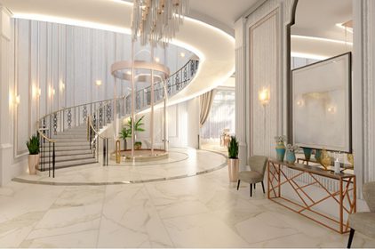 Mẫu cầu thang đẹp cho biệt thự tân cổ điển