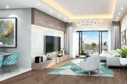 Chung cư 105M2 – 3 phòng ngủ – phong cách hiện đại